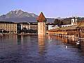 Lucerne landmarks: Mount Pilate, Water Tower, Chapel Bridge, Jesuit Church