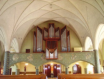 St. Paul's Church, Lucerne, gallery and organ