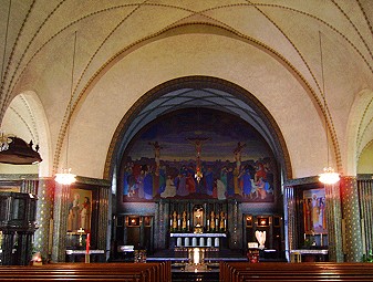 St. Paul's Church, Lucerne, nave and altar