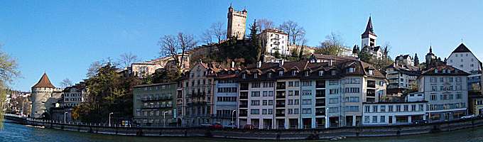 Musegg Wall & Towers, Lucerne: Männliturm, Luegislandturm, Wachtturm